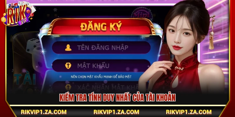 Kiểm tra thông tin tránh trùng dữ liệu